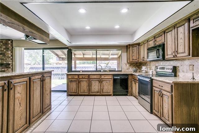 Expansive and well-maintained backyard of a family home in White Rock Hills Dallas