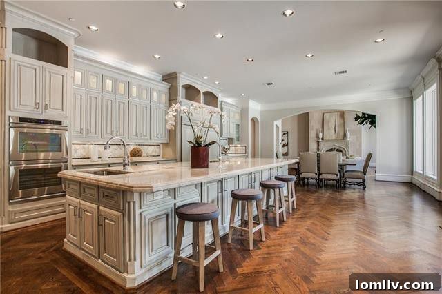 Grand entry foyer of 5830 Falls Road with double-volume ceilings