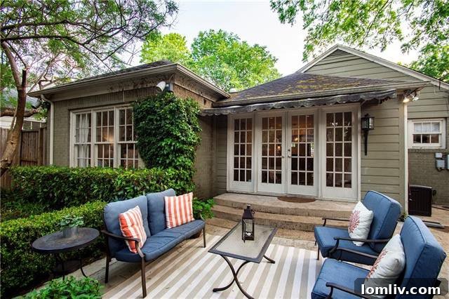 Inviting front exterior of a charming Briarwood cottage in Dallas