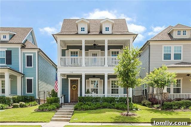 Charming street view of a Craftsman home in Old Town Coppell