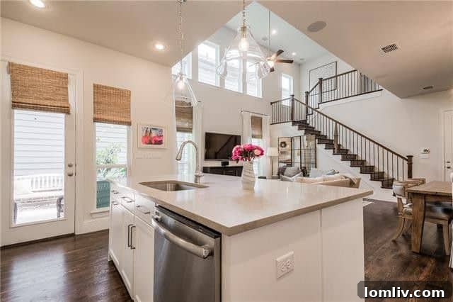 Modern and inviting living area with fireplace and comfortable seating