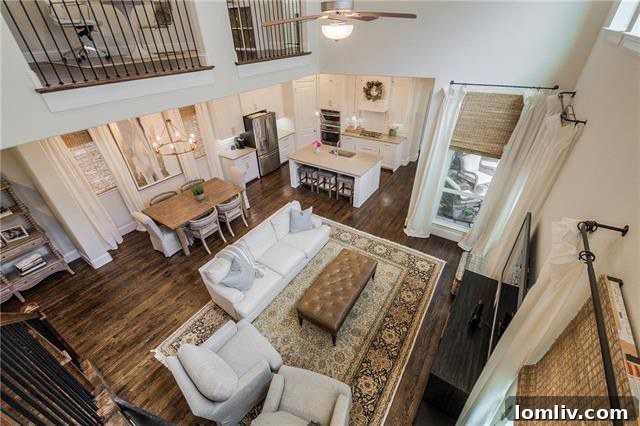 Open concept living area showcasing spacious layout and abundant light