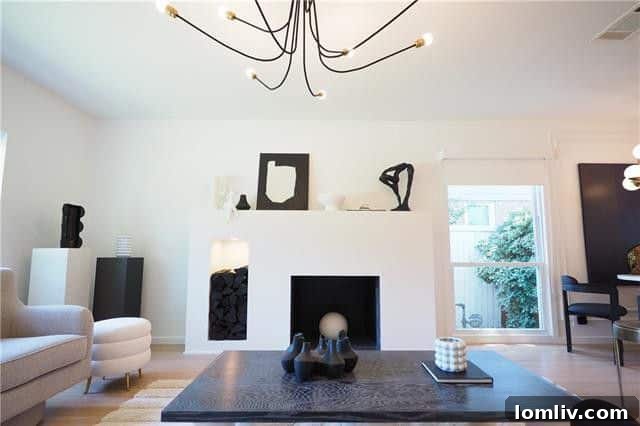 Exterior view of a renovated Art Moderne and Midcentury Modern home in Stevens Park Village