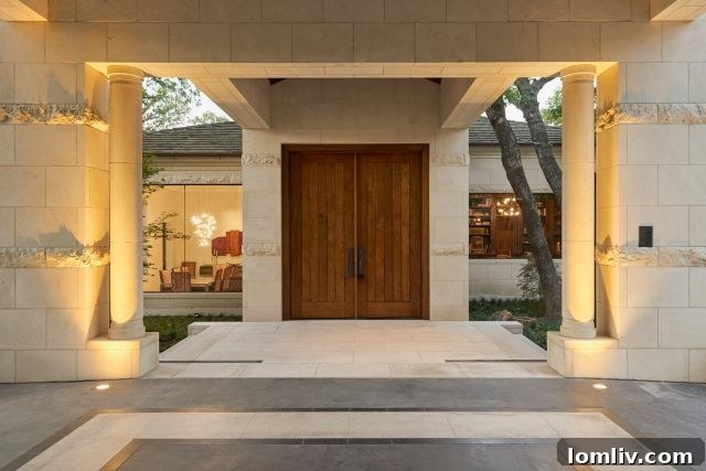 Lush green landscape surrounding the exclusive 4337 Park Lane property in Dallas