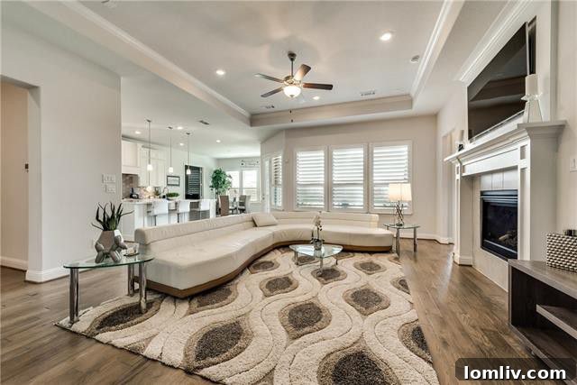 Spacious open-plan living room with natural light, The Colony