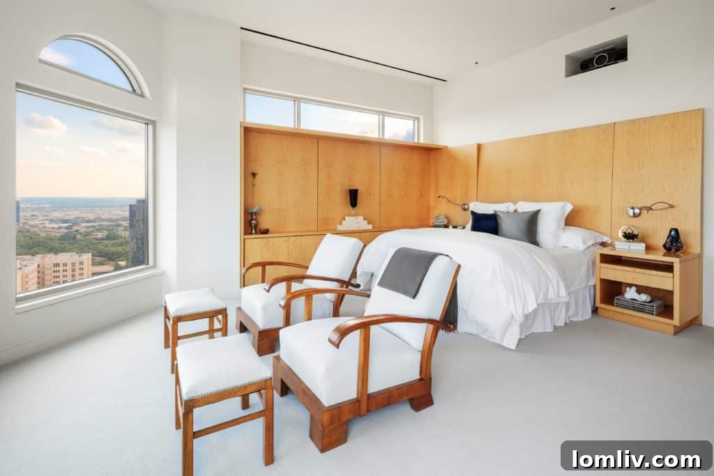 The elegant entrance foyer with custom details, welcoming residents and guests.