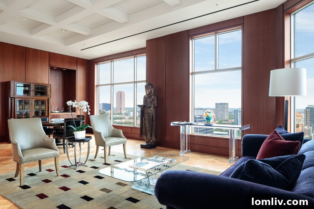 An elegant Hall-Dining-room, perfect for hosting sophisticated dinner parties with a view.