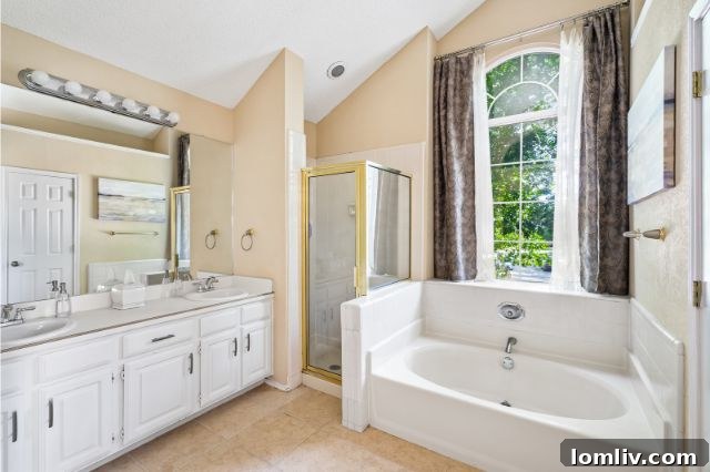 Elegant Five-Piece Master Bathroom with Modern Finishes