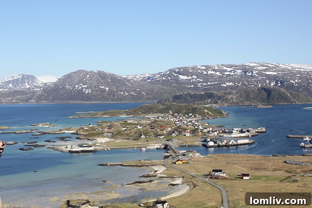Scenic view of Sommarøy island in Northern Norway under the midnight sun, showcasing its unique beauty and natural light conditions.
