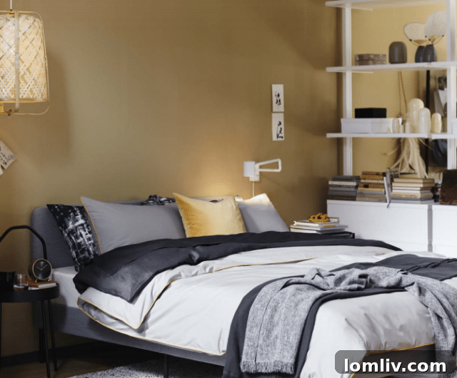 Variety of Ikea pillows for different sleeping preferences