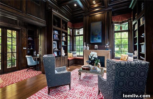 A stunning view from inside 5019 Shadywood Lane, showcasing how the design emphasizes the beautiful natural surroundings of the Shadywood Lane estate in Bluffview.