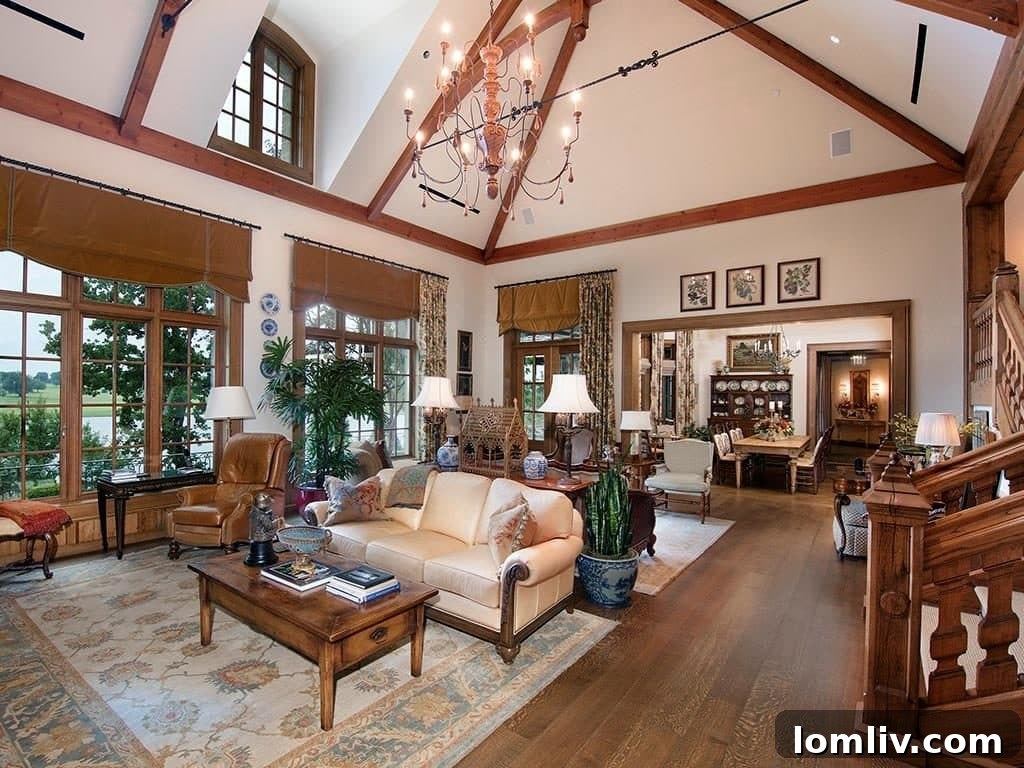 Luxurious living space at the Vaquero Mansion