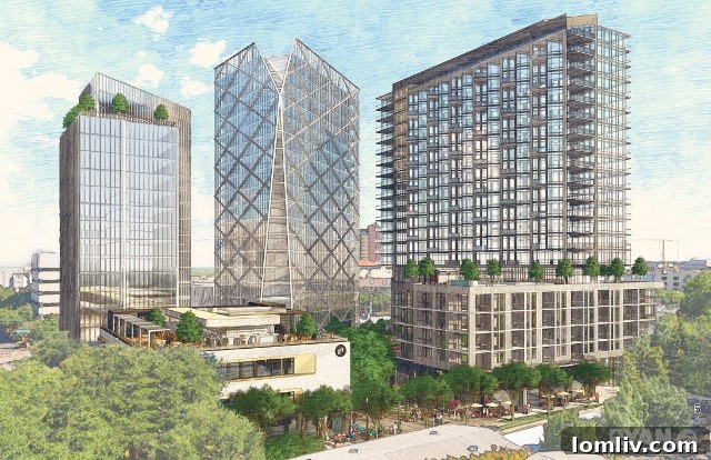 GFF Offices and Cedar Springs Towers - Aerial View