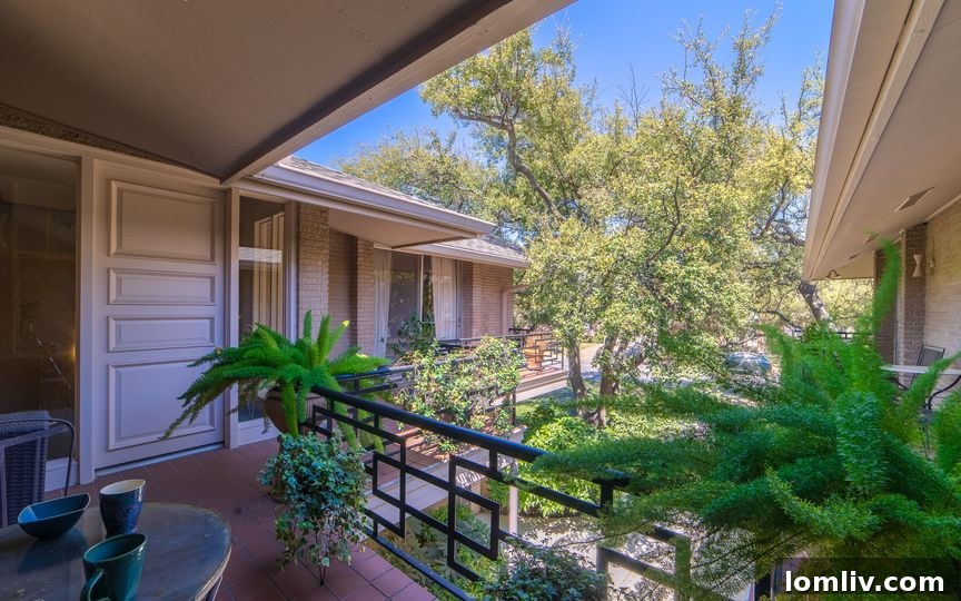 Discover 13 Exclusive Homes Behind The Pink Wall This Sunday 3 6328 Bandera Second Floor Patio of Greenery