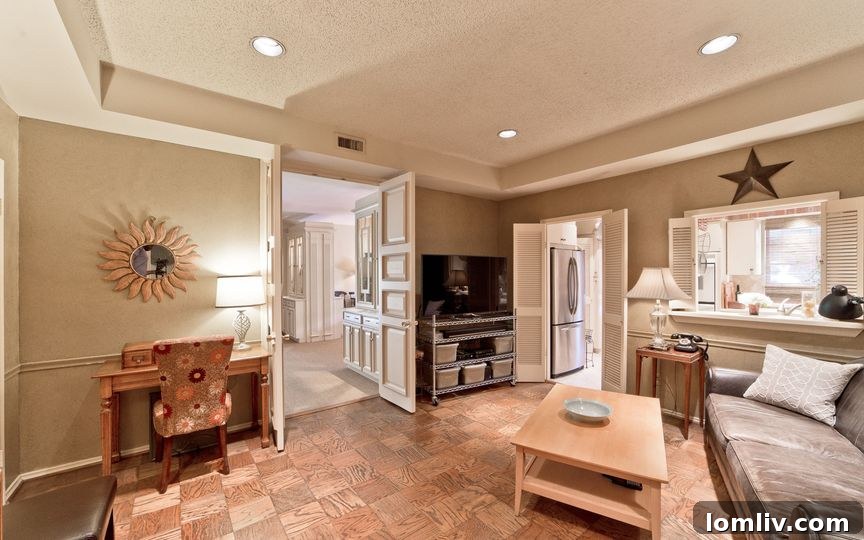 Discover 13 Exclusive Homes Behind The Pink Wall This Sunday 4 Interior view highlighting renovation potential for open concept at 6328 Bandera.