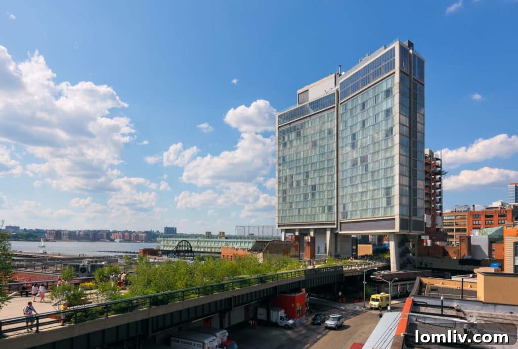 The exterior of The Standard High Line hotel in New York City, a potential inspiration for the Dallas Morning News redevelopment
