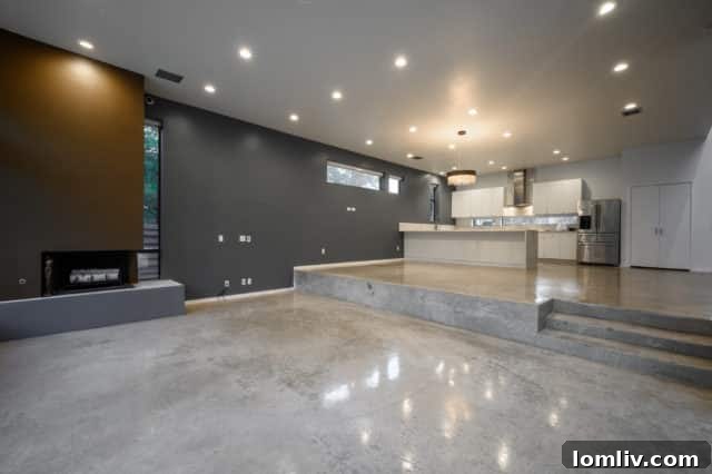 Modern Kitchen and Dining Space with Access to Outdoor Areas