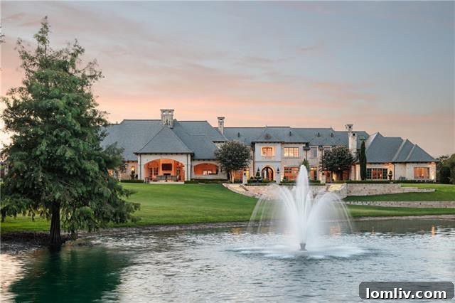 Aerial View of the Grand McKinney French Chateau and Estate