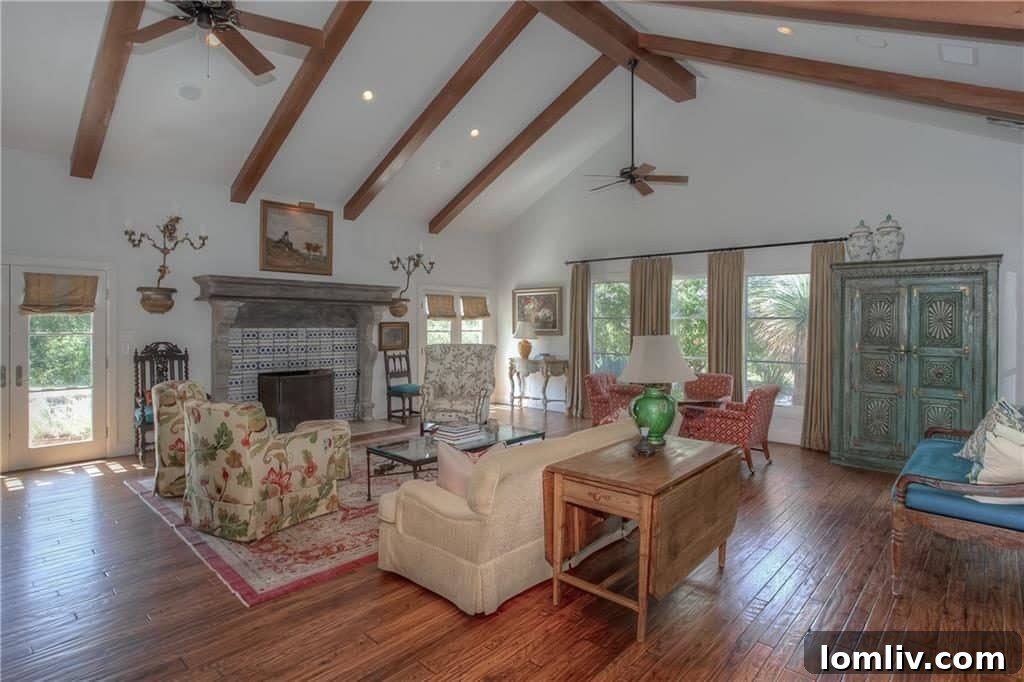 Inviting family room with views at Running Horse Ranch