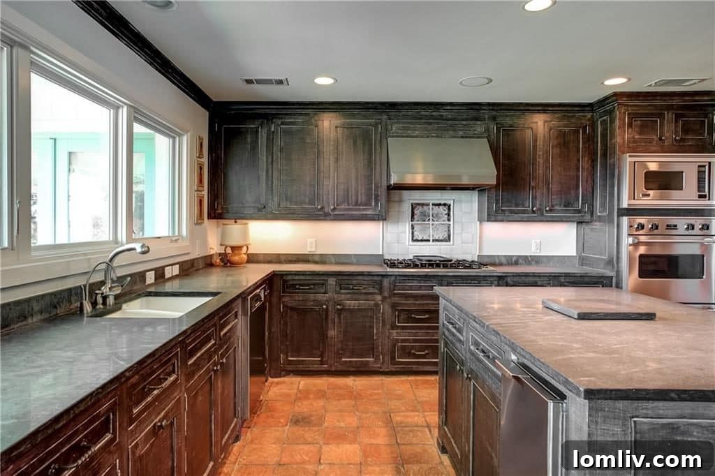 Luxury kitchen with Viking and Sub-Zero appliances and Texas views