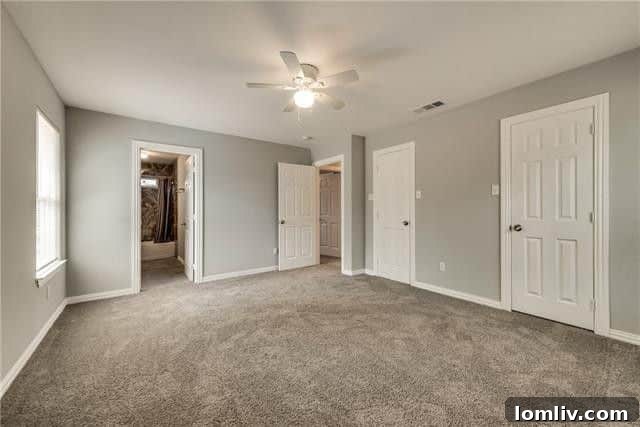 South Oak Cliff High's Popularity Surge: Ushering in a New Era of Success 7 Bedroom with neutral carpet and wall colors at 4205 Cardinal Drive, ready for personalization