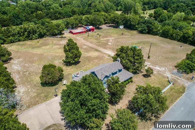 Beautiful exterior of a renovated farmhouse in Cedar Hill