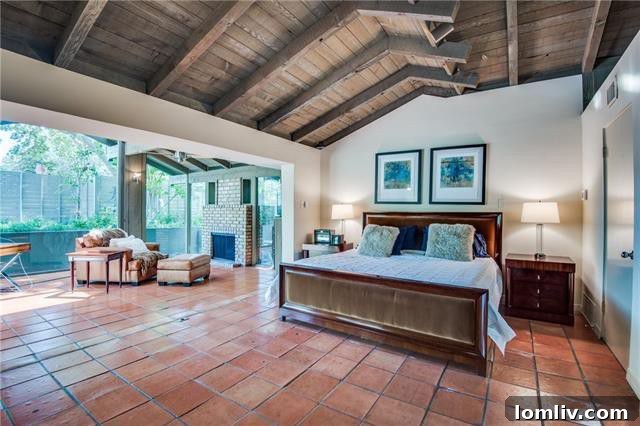 Dining area bathed in natural light, showcasing Midcentury Modern design