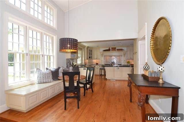 Cozy brick courtyard with fireplace for outdoor entertaining