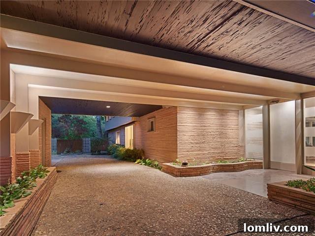 Lush backyard with mature trees at 5350 S. Dentwood Drive