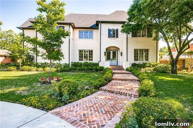 Sleek exterior of the newly built home on Prestonshire Lane