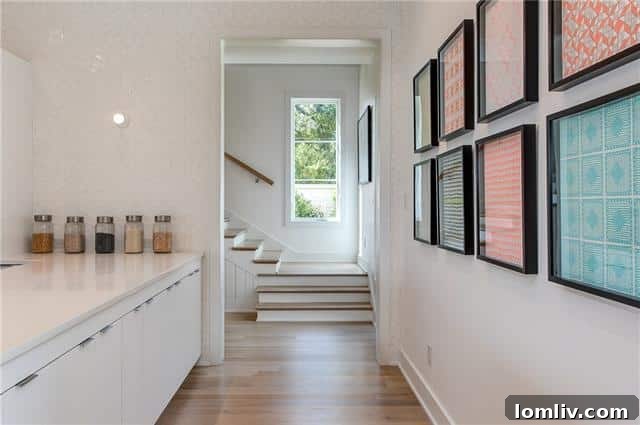 Stylish Home Office with Modern Barn Door and Large Windows