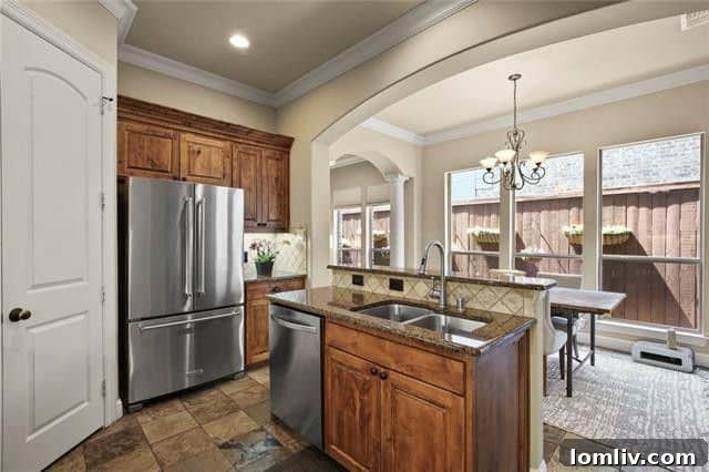 Gourmet kitchen with custom cabinets Dallas TX