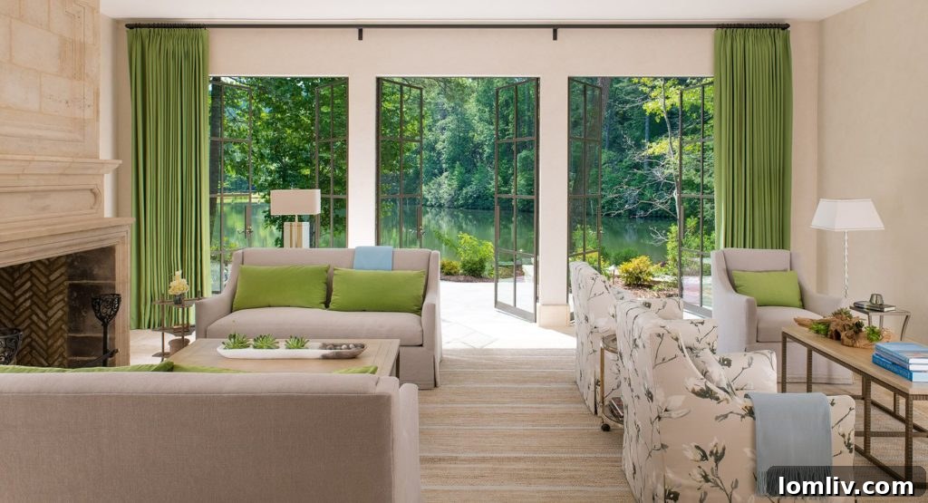 Modern French living room with contemporary art