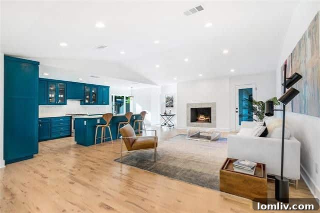 Luxury Modern Ranch Living Room in Faircrest Drive