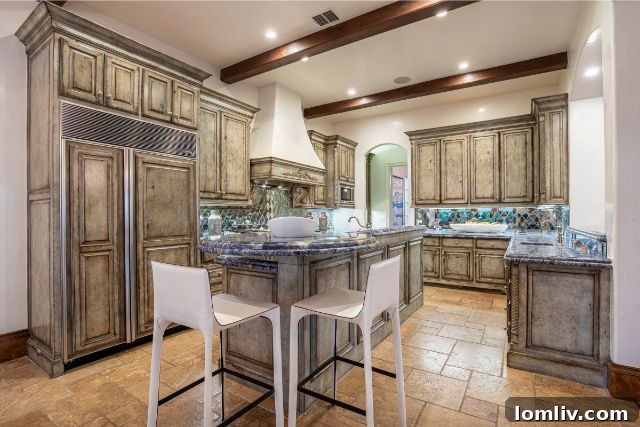 Gourmet Kitchen with Blue Bahia Granite at 4311 Livingston