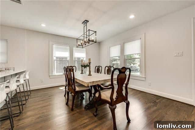 M Streets' 1926 Treasure: Where Vintage Charm Endures 5 Gourmet Kitchen with Quartz Waterfall Island in East Dallas Home