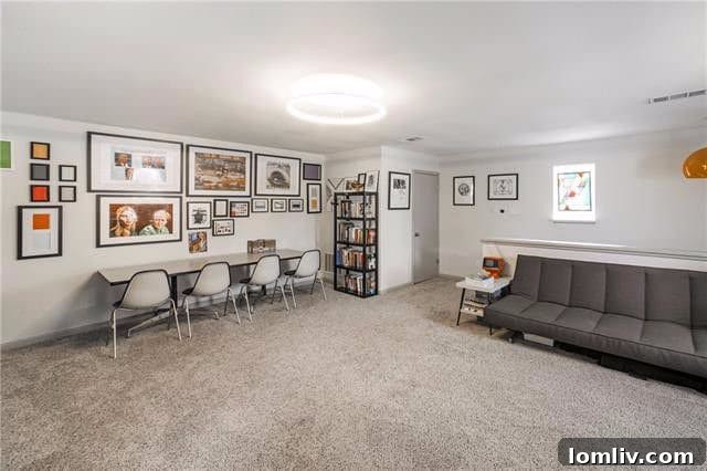Versatile Bonus Room Above Garage with Unique LED Lighting