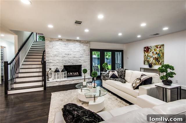 Inviting front entrance and garden of the Dallas home