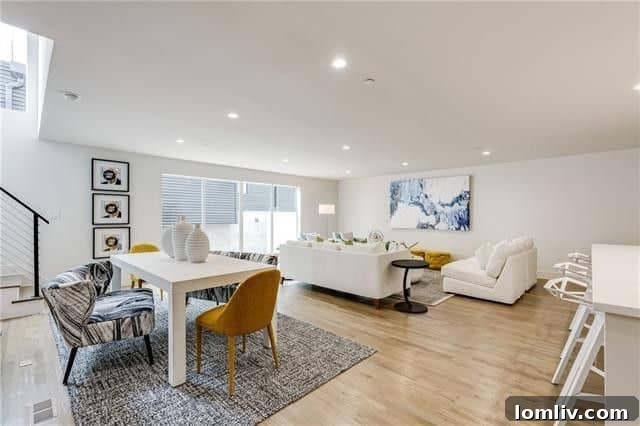 Chic Cable Staircase and Hardwood Floors