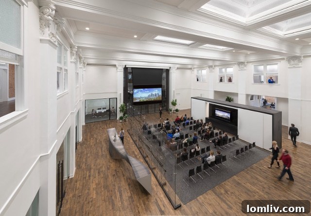 AIA Dallas Celebrates Local Architectural Excellence 9 Interior view of the Old Dallas High School showing repurposed original architectural details, combining history with modern use.