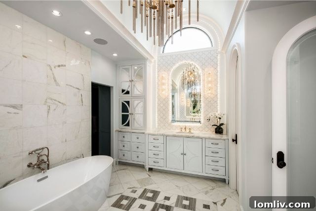 Elegant formal dining room in the Night Hawk remodel, showcasing antique glass mirrors and a unique metallic wallpapered ceiling, exuding sophisticated charm.