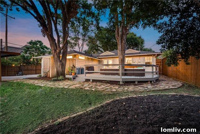 Bluffview's Coveted Gem: Yours for $525,000 6 Lush backyard with mature trees at 8543 Glencrest Lane in Bluffview, Dallas