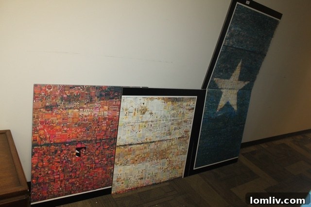 Texas Flag mosaic print on hard foamboard