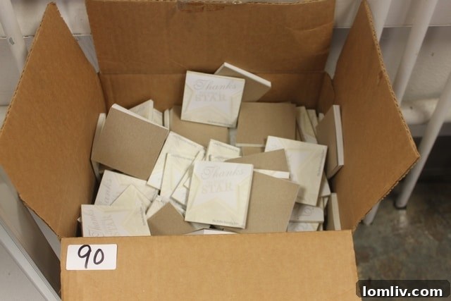 Box of Dallas Morning News blank notepads that read 'Thanks You're a Star'