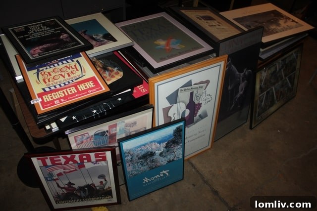 Lot of assorted vintage posters from the Dallas Morning News auction