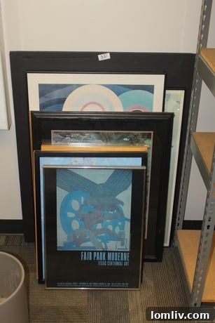 Fair Park Moderne poster and other framed art at the Dallas Morning News auction