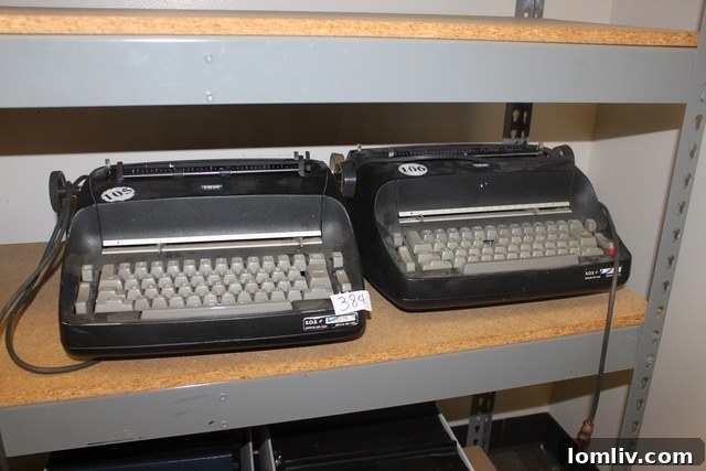 Lot of two vintage IBM Electric Typewriters from the Dallas Morning News