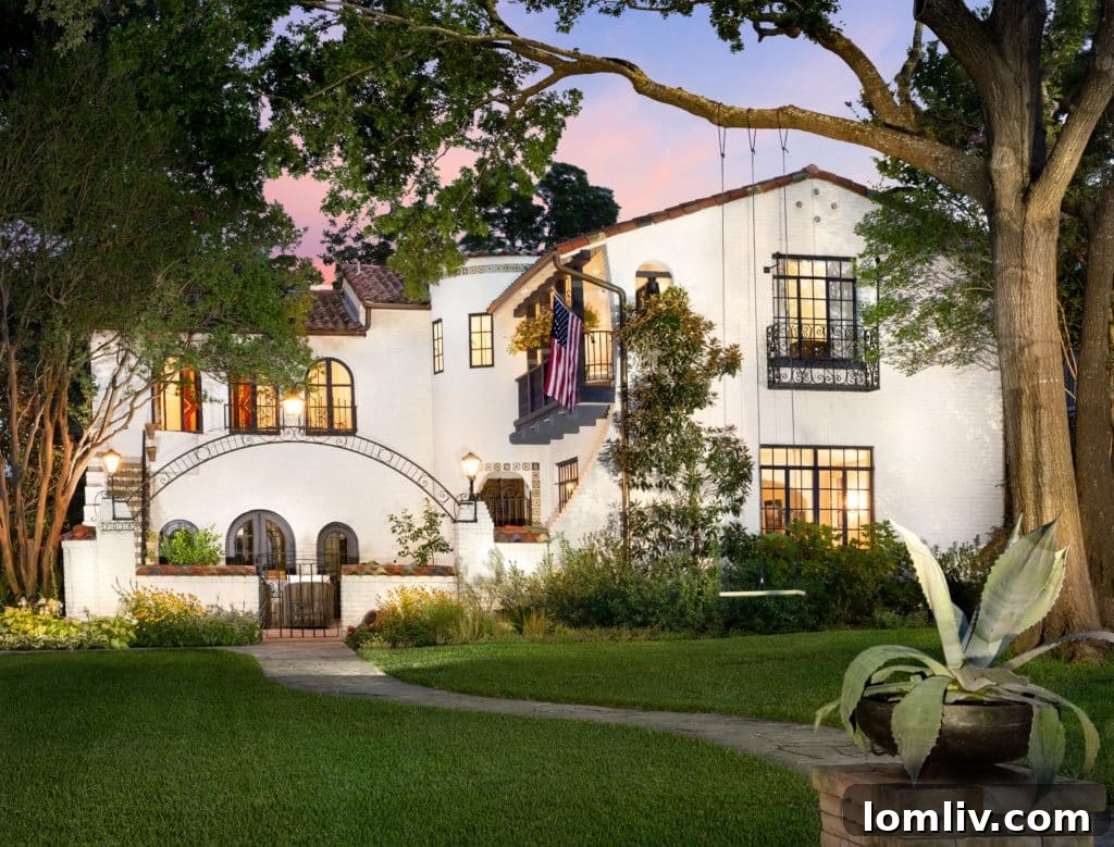 A 1936 Clifford Hutsell home at 7039 Lakeshore Drive, featuring original tilework and a classic billiard room.