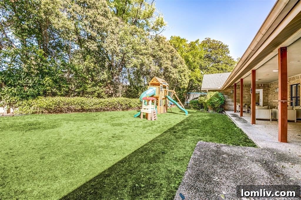 Covered Outdoor Patio with Grill and Seating for Entertaining