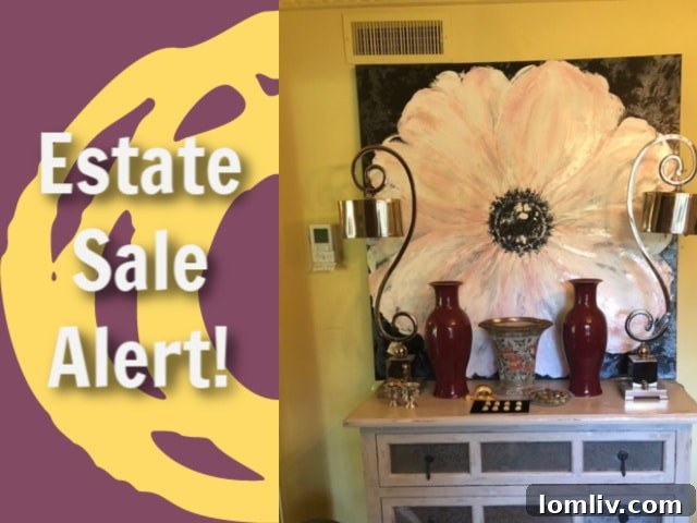 A grand, inviting home in Preston Hollow, hinting at the luxury and quality of items within the estate sale.